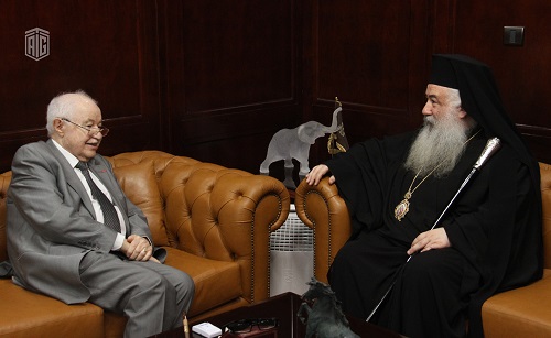 Abu-Ghazaleh and Greek Orthodox Archbishop Christophoros Discuss Cooperation 